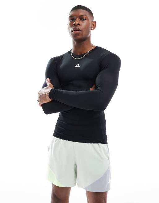 adidas Training - Techfit Compression - Sort og langærmet top
