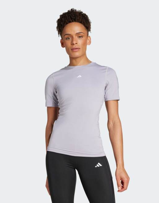 adidas - Training Techfit - Grå T-shirt