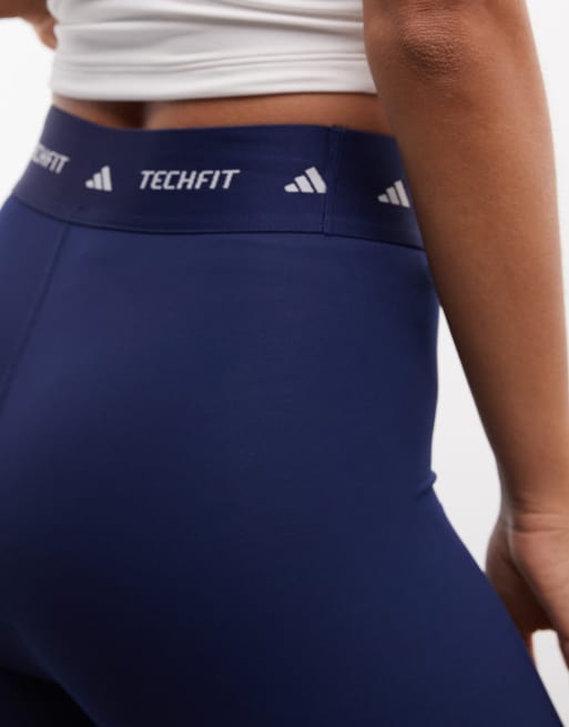 adidas Training TechFit legginsy 7/8 granatowe, 4 z 5