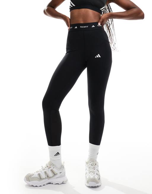 adidas Training Techfit stash pocket full-length leggings in black, 5 of 5
