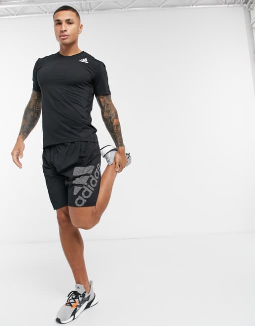 adidas Training Techfit t-shirt in black