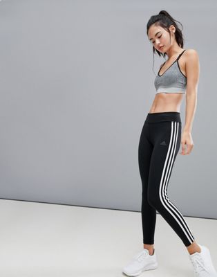 adidas training workout three stripe leggings