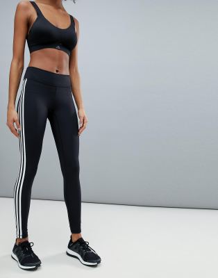 adidas training three stripe leggings