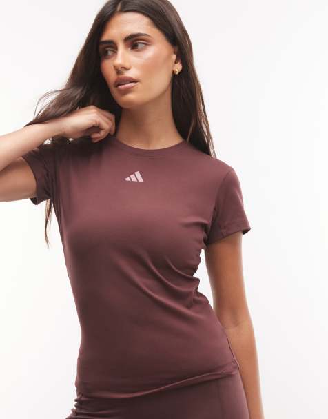 adidas Training Three Stripes Studios Top in Burgundy - view 1