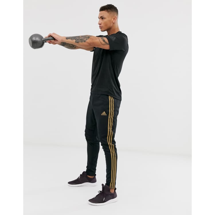 adidas Tiro 3/4 Pants (black/reflective Gold) Men's Clothing in