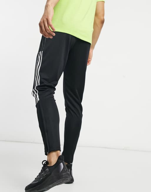 adidas Training 3-Stripes sweatpants in black ASOS