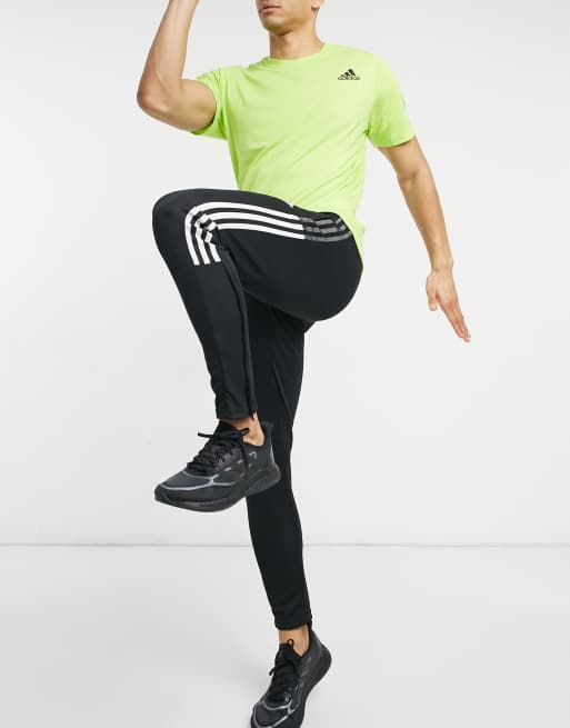 adidas Training 3-Stripes sweatpants in black ASOS