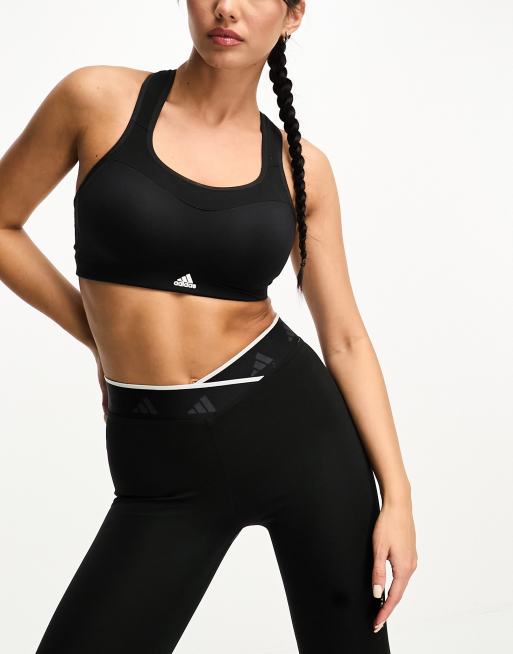 Black adidas TLRD Impact Training High-Support Bra - JD Sports Singapore