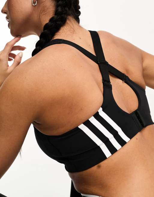 adidas Training - TLRD - Reggiseno sportivo a sostegno elevato nero, 3 di 4