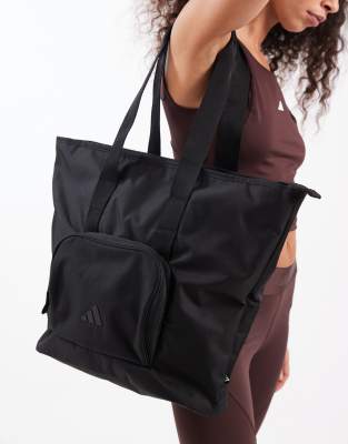 adidas performance adidas Training tote bag with pocket in black