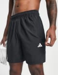 [adidas performance] adidas Training Train Essentials 7 inch woven shorts in black XS BLACK