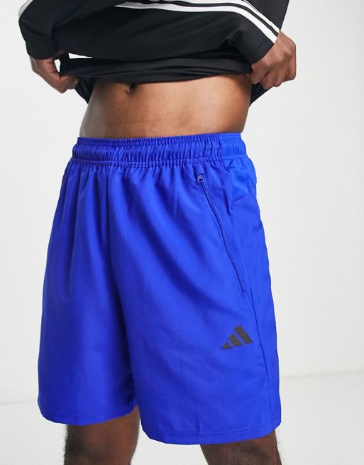 adidas – Training – Train Essentials – Blå, vävda shorts på 7 tum