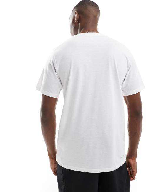 adidas Essentials 3 Stripe T Shirt White