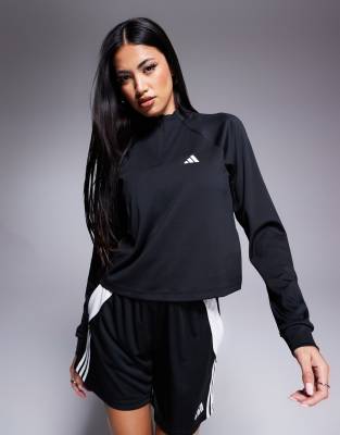 Adidas Training - Train Essentials - Top à col zippé - Noir XS