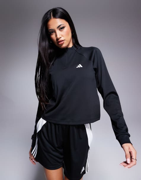 adidas - Training - Train Essentials - Top met 1/4 rits in zwart - view 1