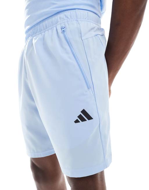 adidas Training Train essentials woven training shorts in glow blue / black , 2 of 5