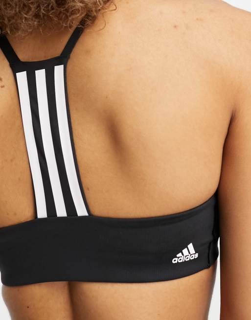adidas Training - Train Icons - Brassière de sport à 3 bandes maintien léger - Noir, 4 de 4