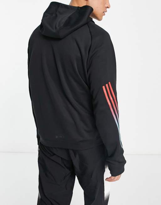 Black and discount orange adidas hoodie