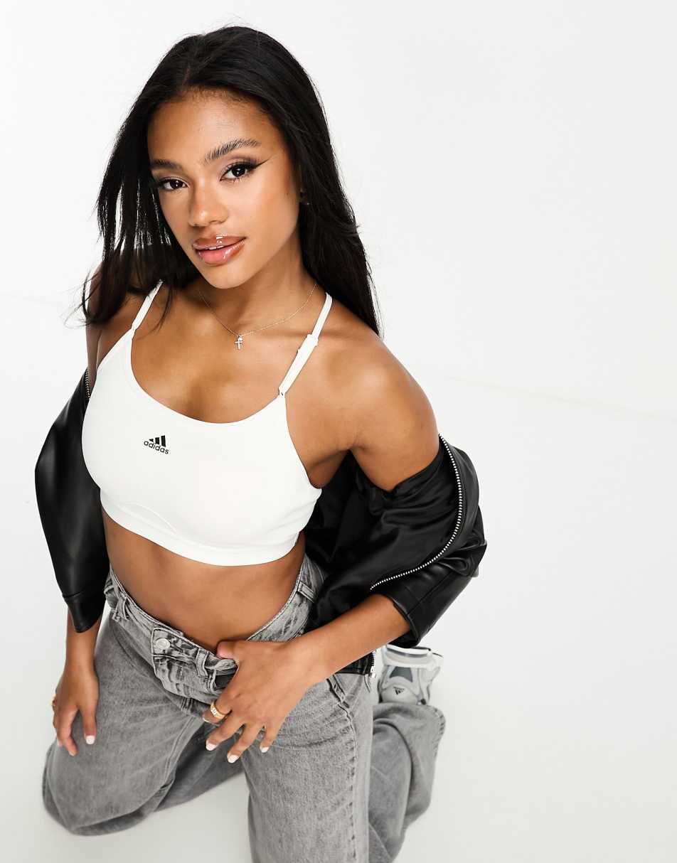 ASOS 4505 seamless medium sports bra, running headband, ruched