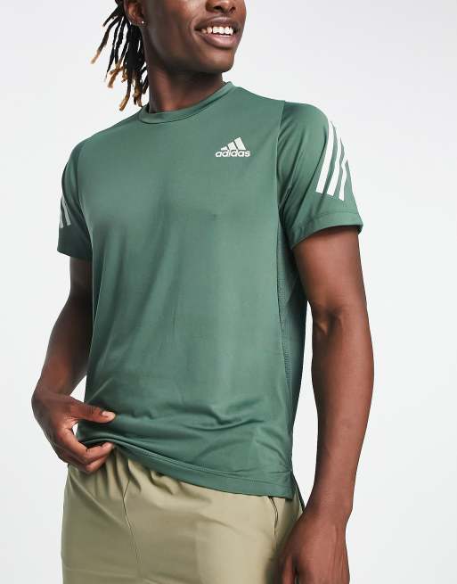 Adidas striped store sleeve t shirt