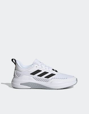 adidas Training TRAINER V trainers in white and black
