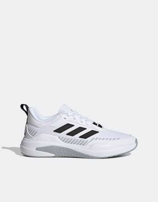 White trainers with hot sale black v