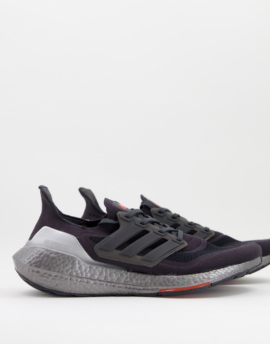 Adidas Training Ultraboost 21 trainers in red and grey
