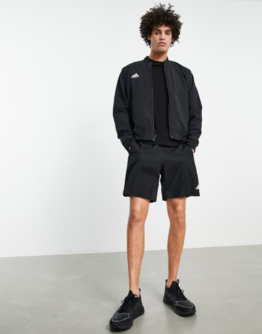 adidas Training urban bomber jacket in black