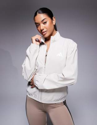 Adidas Training - Veste tisse  3 bandes - Taupe - Adidas Performance - Modalova