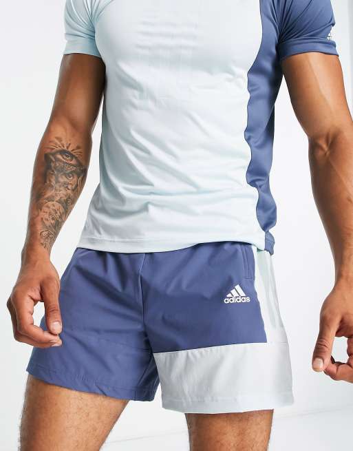 adidas Training Vintage Sports panelled shorts in navy ASOS