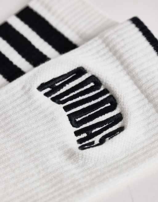 adidas Training – Vita träningsstrumpor i collegestil, 2-pack, 2 av 3
