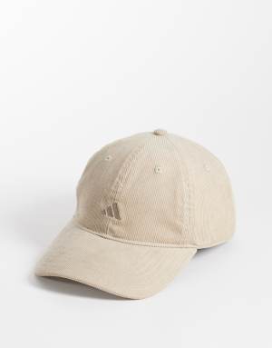 adidas Training washed cord cap in cream