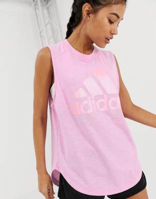 pink adidas tank