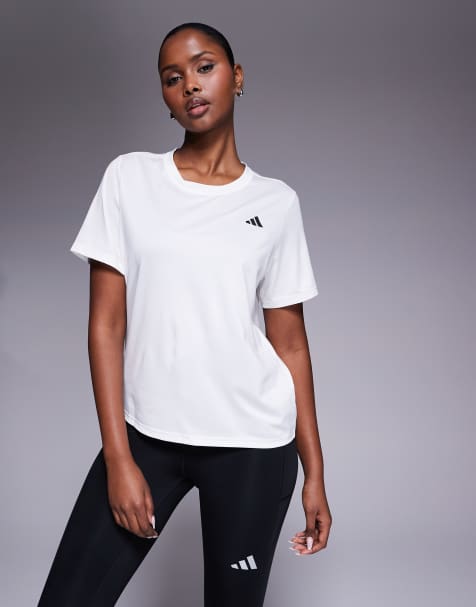 adidas Training Workout Essentials t-shirt with logo in white