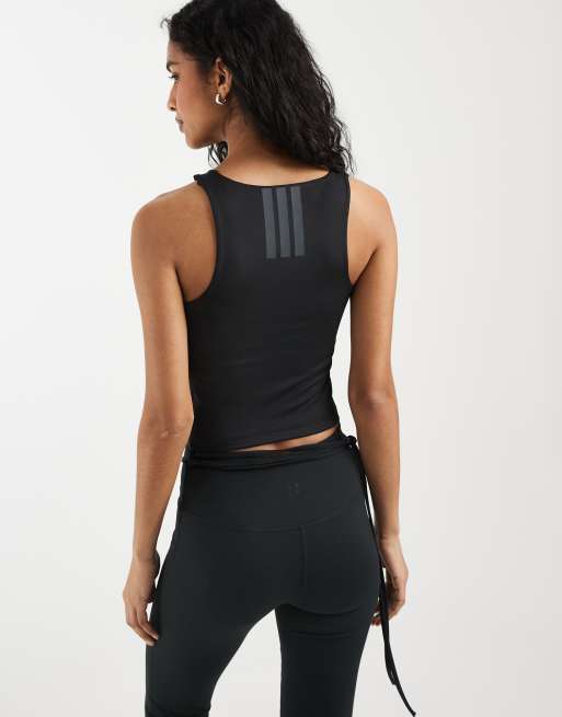 adidas Training Yoga All Me canotta cut-out nera, 4 di 4