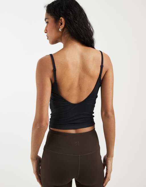 adidas Training Yoga All Me essentials singlet in black, 3 of 4