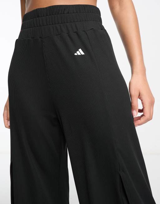 adidas Training – Yoga – Czarne joggersy z rozszerzanymi nogawkami, 3 z 4