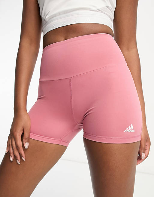Reembolso También Para aumentar adidas Training Yoga Essentials legging shorts in pink | ASOS
