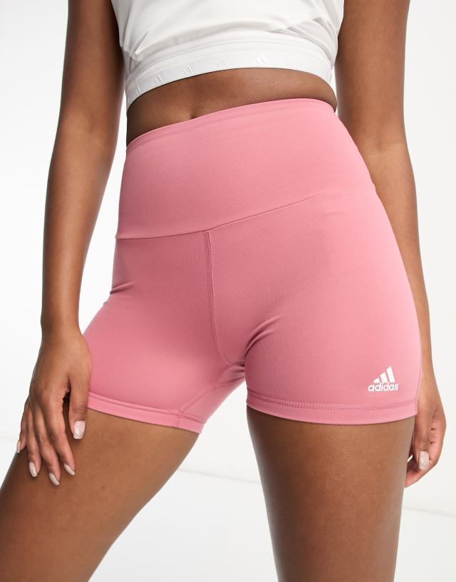 adidas Training Yoga Essentials legging shorts in pink