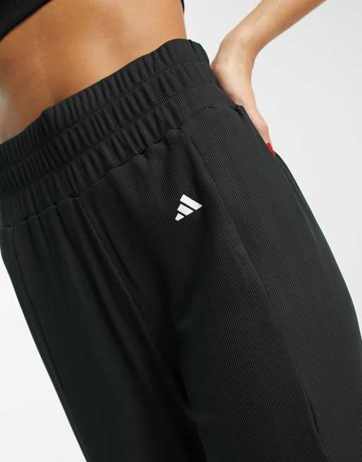 adidas Training Yoga flared joggers in black