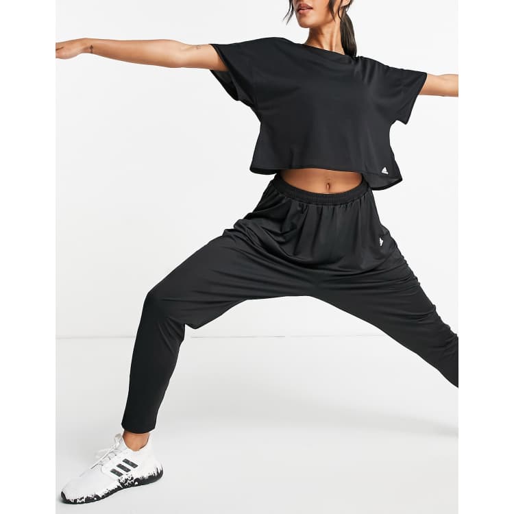 Orthodox Klas Basistheorie adidas Training yoga high waist sweatpants in black | ASOS