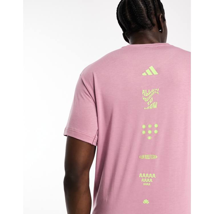 adidas Training Yoga T Shirt in Flieder ASOS