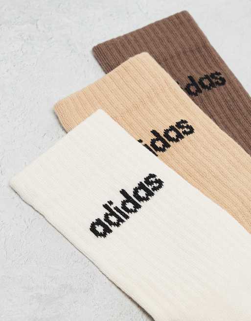 adidas Training – Zestaw 3 par skarpetek do łydki w neutralnych kolorach, 2 z 4