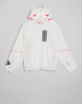 adidas white training jacket