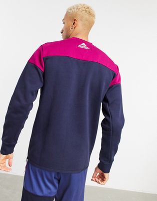adidas training navy blue sweatshirt
