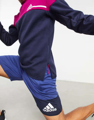 adidas training navy blue sweatshirt