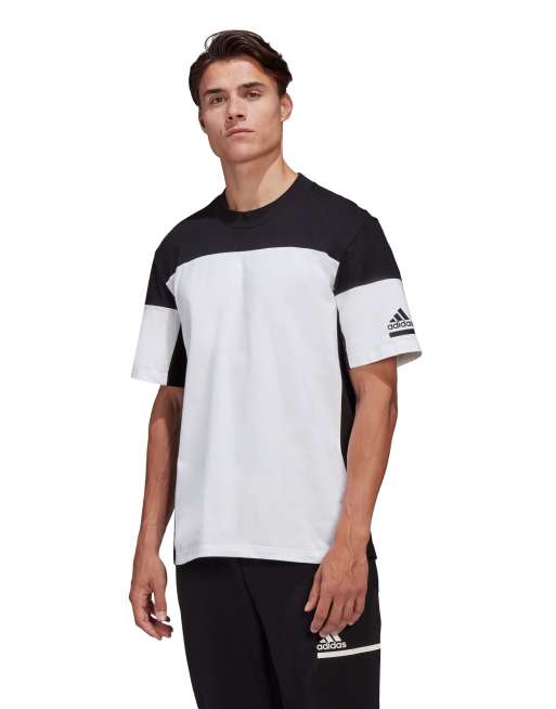 Adidas Training Zne T Shirt In White And Black Asos