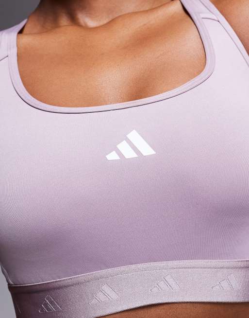 adidas Trainings-BH mit mittlerem Halt in Lila, 3 von 4