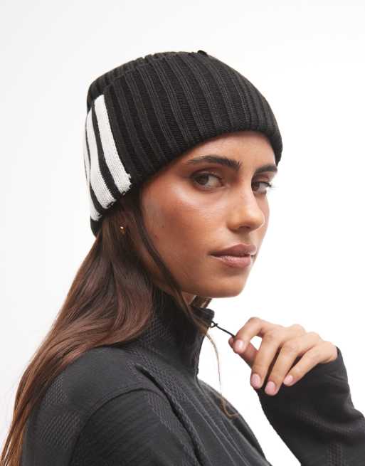 adidas Trainings-Strickmütze mit 3 Streifen in Schwarz, 2 von 3