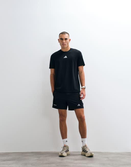 adidas Trainings-T-Shirt mit Padel-Rückendruck in Schwarz, 5 von 5